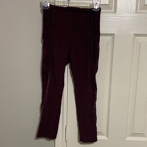 Lululemon High-Waist Burgundy Leggings